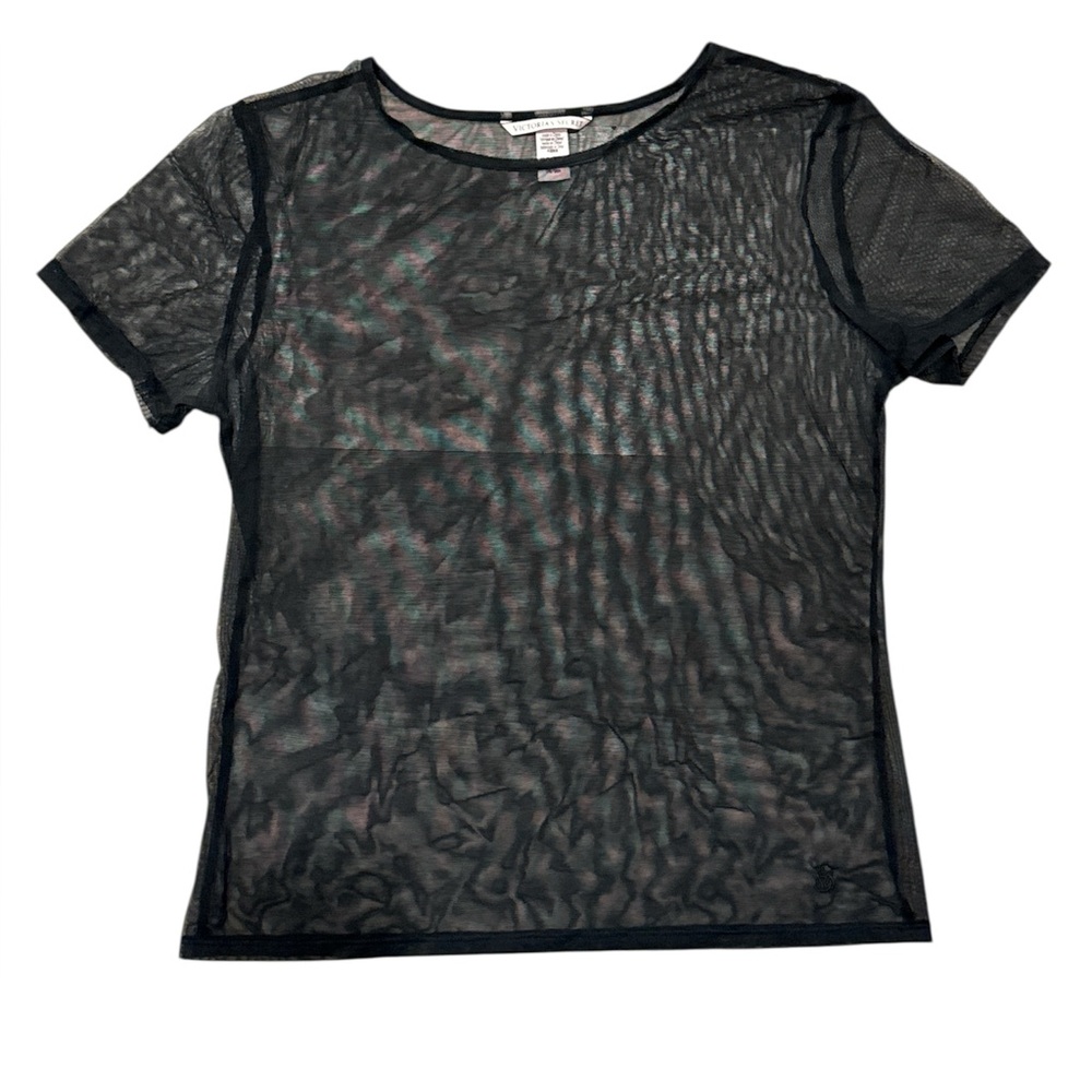 Victoria’s Secret Women’s Black Sheer Mesh Top